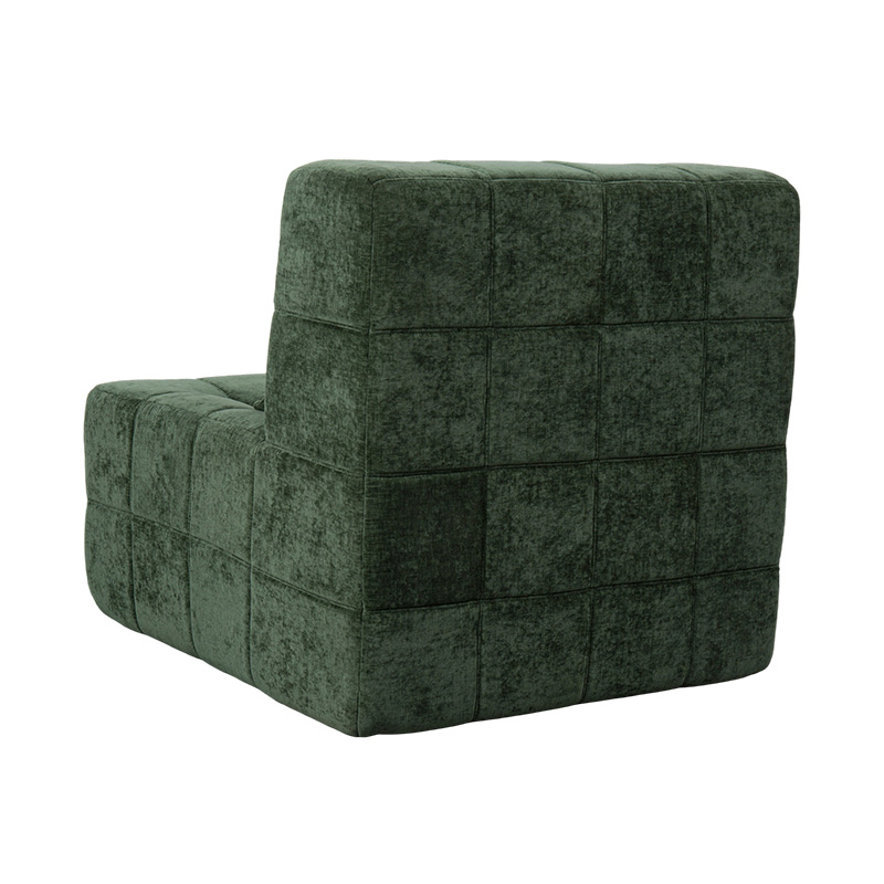 Överdimensionerad enkel helskumssoffa i smaragdgrön manchester med blockdesign Överdimensionerad enkel helskumssoffa i smaragdgrön manchester med blockdesign