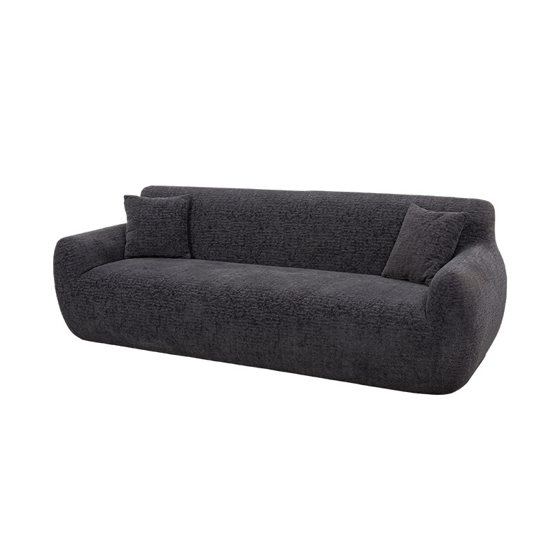 3–4-sits helskumssoffa i mörkgrå Jacquard Chenille-tyg 3–4-sits helskumssoffa i mörkgrå Jacquard Chenille-tyg