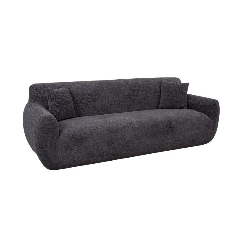3–4-sits helskumssoffa i mörkgrå Jacquard Chenille-tyg 3–4-sits helskumssoffa i mörkgrå Jacquard Chenille-tyg