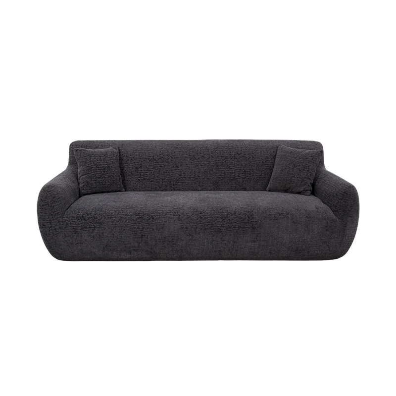 3–4-sits helskumssoffa i mörkgrå Jacquard Chenille-tyg 3–4-sits helskumssoffa i mörkgrå Jacquard Chenille-tyg