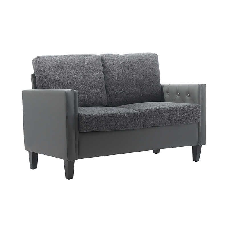 Mörkblå Star Patchwork Lädersoffa
