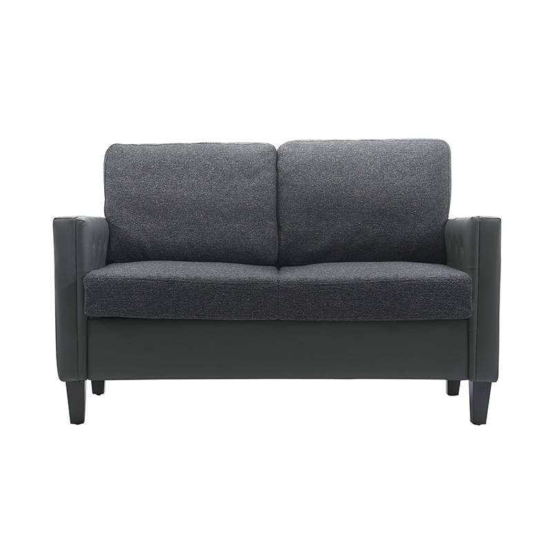 Mörkblå Star Patchwork Lädersoffa