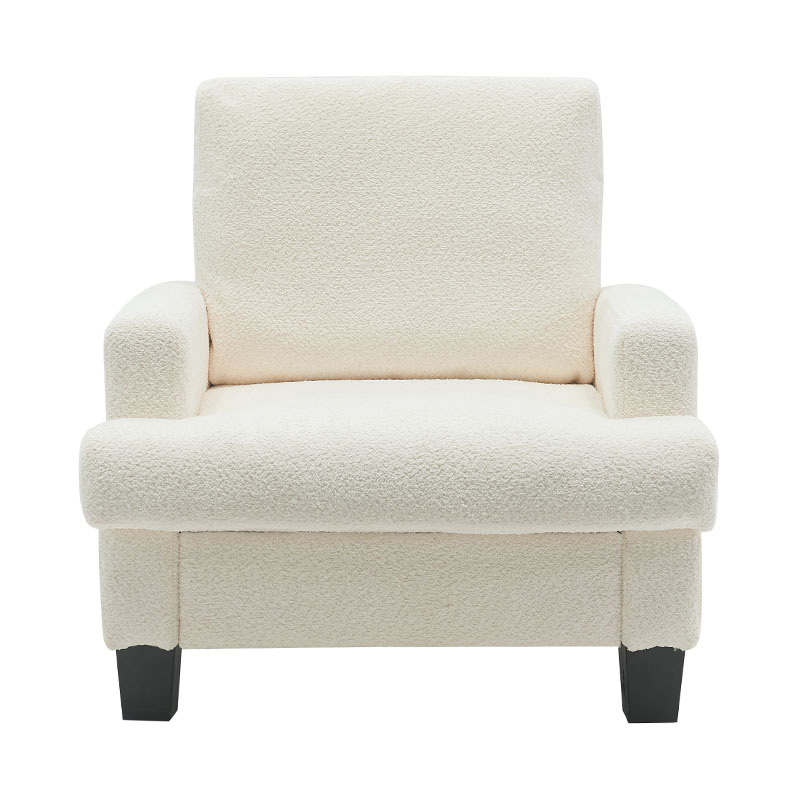 Modern Teddy Sammetsvit tygsoffa