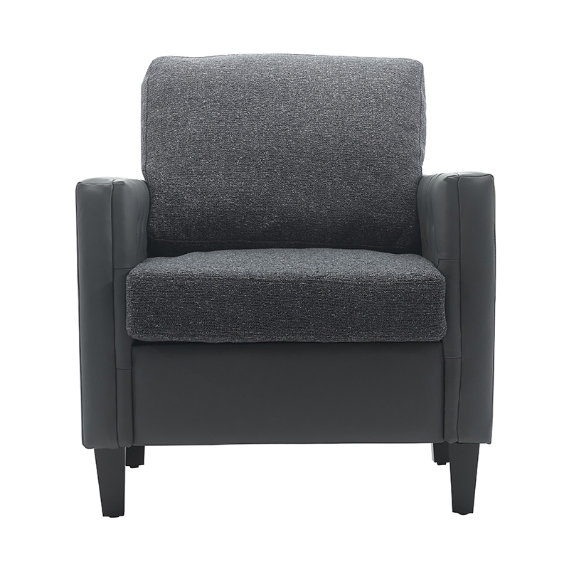 Mörkblå Star Patchwork Lädersoffa